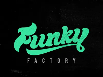 Funky Factory Logo design factory funky graphic logo typography