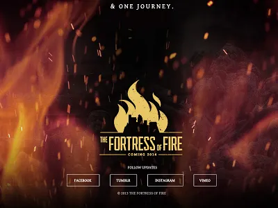 The Fortress of Fire Landing Page branding comic design fire graphic novel logo