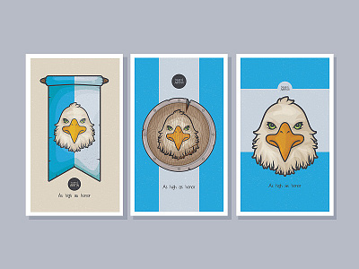Game of Thrones Poster: As high as honor art eagle flag flat flat design game of thrones got illustration minimal poster shield