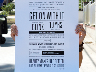 The Manifesto for Sale determination inspiration motivation poster typography