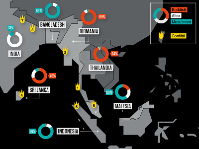 Religious conflicts, Panorama magazine asia buddhism conflicts crockhaus map mapping matteo muslims religious riva war world