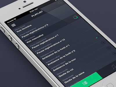 Playlist app blue iphone minimal mobile modern music phone player playlist sound tracks