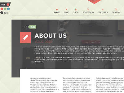 G theme static page css3 html5 theme wordpress