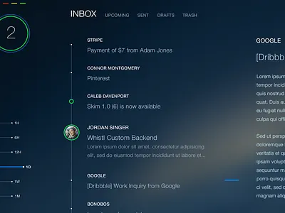 Email Concept WIP concept email holo inbox mac osx ui wip
