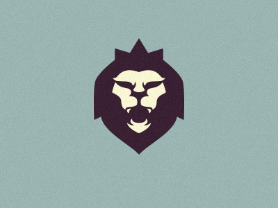 Rising Loyalty angry crown icon king lion logo simple