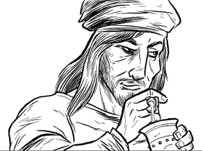 Poisoner borgias comic flash line art poison