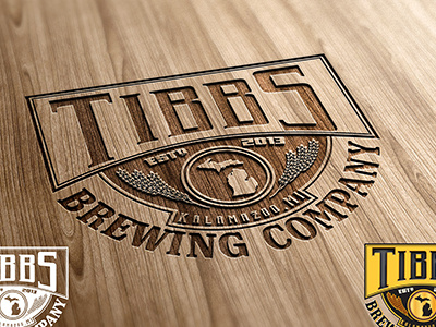 Tibbs Brewing Company beer brewing company labels logo retro