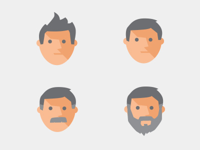 Age Icons age beard flat freshthrills hair man mustache shadow