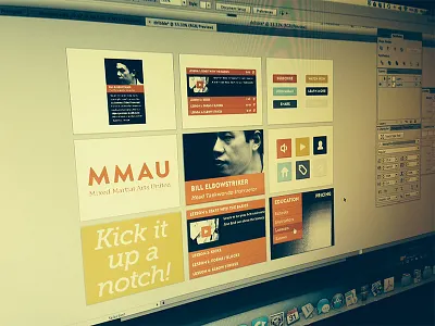 Kick it up a notch with MMAU buttons icons illustrator martial arts orange tiles