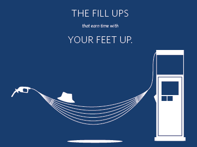 Airline Card blue fuel gas gasoline hammock illustration relax relaxing sleeping whitney