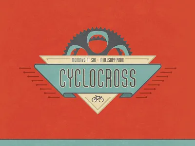 Cyclocross bike cycling cyclocross illustration logo
