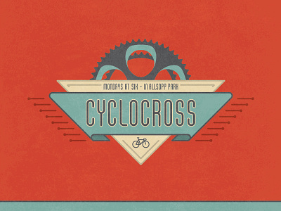 Cyclocross bike cycling cyclocross illustration logo