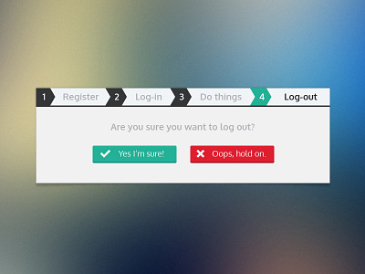 Wizard flat logout process steps walkthrough wizard