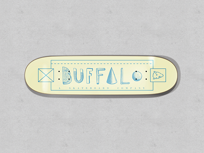Schematic blueprint illustration skateboard