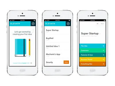 Elevatr app ios ui ux