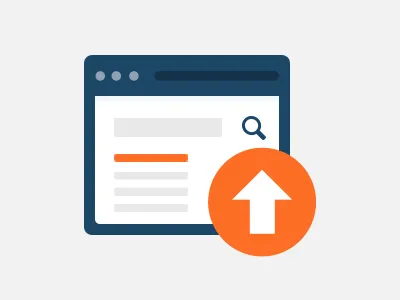 SEO Icon arrow browser flat icon seo top up
