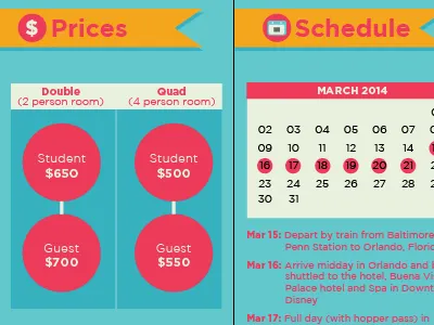 Student Trip Brochure brochure flat design print design
