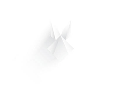 Bunny 3d bunny facet icon logo rabbit shadow