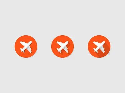 Shadow test airplane flat icon long shadow plane shadow