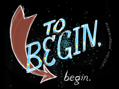 begin handmade letters type