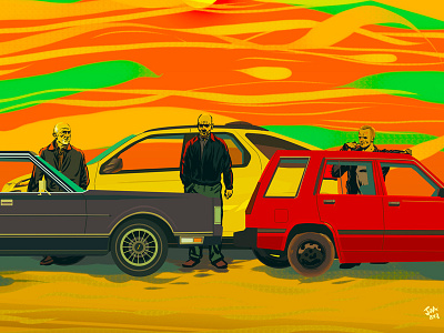 Breaking Bad fan art breaking bad colorful illustration television