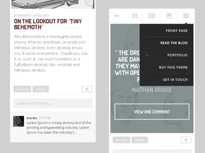Tiny android blog clean comment form ios menu mobile tags theme windows phone wordpress