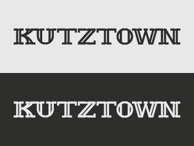 Kutztown custom dark decorative dutch kutztown light logo monoweight pa pennsylvania type typeface