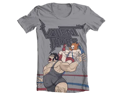 Andre the Giant VS Valient Himself T-Shirt Design andre the giant illustration t shirt valient himself valient thorr vector wwe wwf