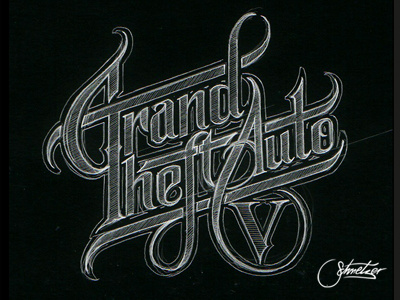 GTA sketch auto grand gta gta5 logotype schmetzer sketch theft