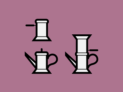 Neapolitan cafe cafetera caffettiera coffee iconitos iconography icons