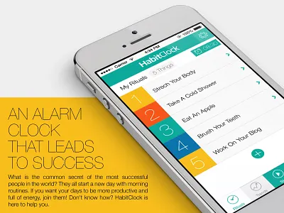 HabitClock app app check habitclock ios 7 ios7 iphone kutan kutanural logo ural usefulideas