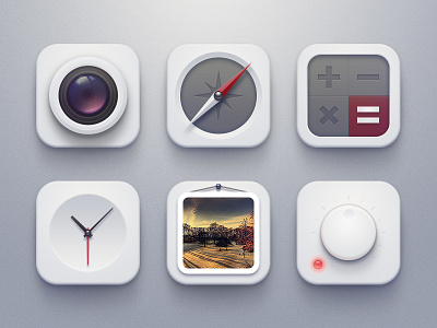 Ishtar icons buatoom calculator camera clock compass icon light photo power soft ui volume