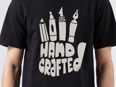 Hand Crafted hand crafted help ink lettering t shirt