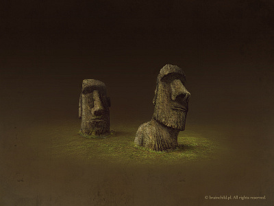 easter island statues (2x) brainchild brainchild.pl concept art game icon game item icon icon designer ios ios icon rafal urbanski rafał urbański sword