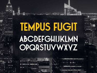 Tempus Fugit Typeface art deco font letters new york city tempus fugit typeface typography