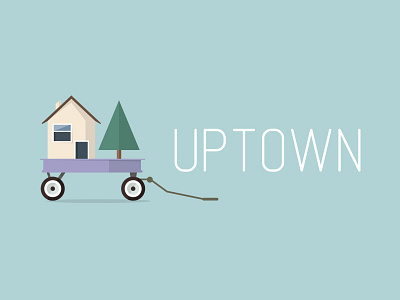 Uptown "Wagon" concept identity logo real estate