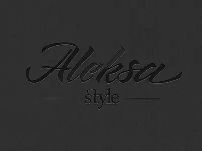 Aleksa style logo branding calligraphy fashion intelligent lettering ligature logo style