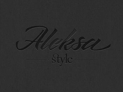 Aleksa style logo branding calligraphy fashion intelligent lettering ligature logo style