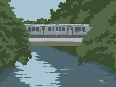 Ravenswood Manor WPA chicago neighborhood poster ravenswood manor wpa