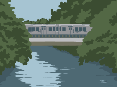 Ravenswood Manor WPA chicago neighborhood poster ravenswood manor wpa