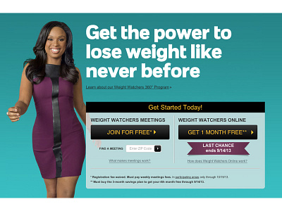 Weight Watchers - Visitor Site - Fall 2013 Homepage frontend homepage weight watchers