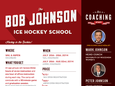 Bob Johnson Flyer design flyer graphic design hockey layout