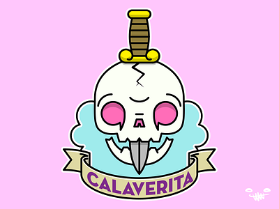 Dagger tongue Calaverita calavera calaverita dagger dayofthedead dia de los muertos illustrator skull vector