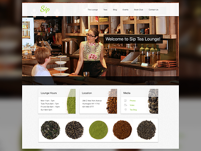 Sip Tea Lounge Redesign home page leafs tea website