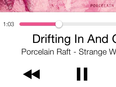 Color-Coordinated Music Playback UI color dynamic user interface ios 7 music neue