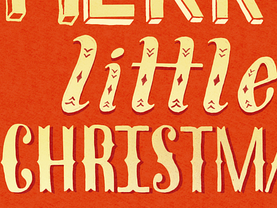 Christmas Lettering christmas christmas card hand drawn type merry typography warm colors