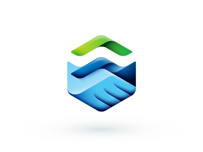 Handshaking business friendship hands handshaking icon identity logo realestate union