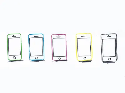 iPhone 5C drawn hand illustration iphone iphone 5 iphone 5c just for fun