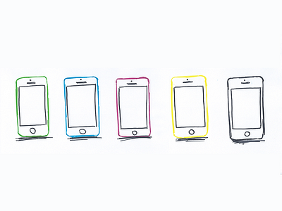 iPhone 5C drawn hand illustration iphone iphone 5 iphone 5c just for fun