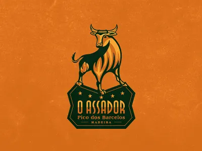 O Assador logo design animal animal logo bull bull logo freelance logo design freelance logo designer illustrative illustrative logo design logo logo design logo designer restaurant logo